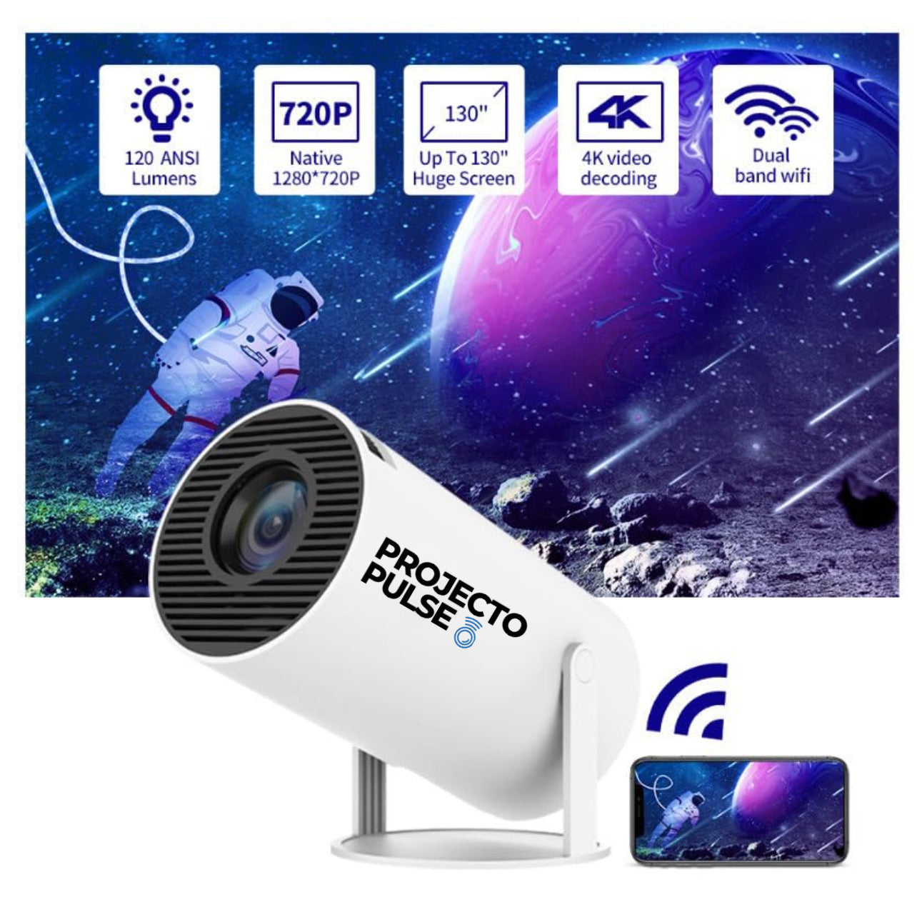 ProjectoPulse™ Projector Hy300 4K